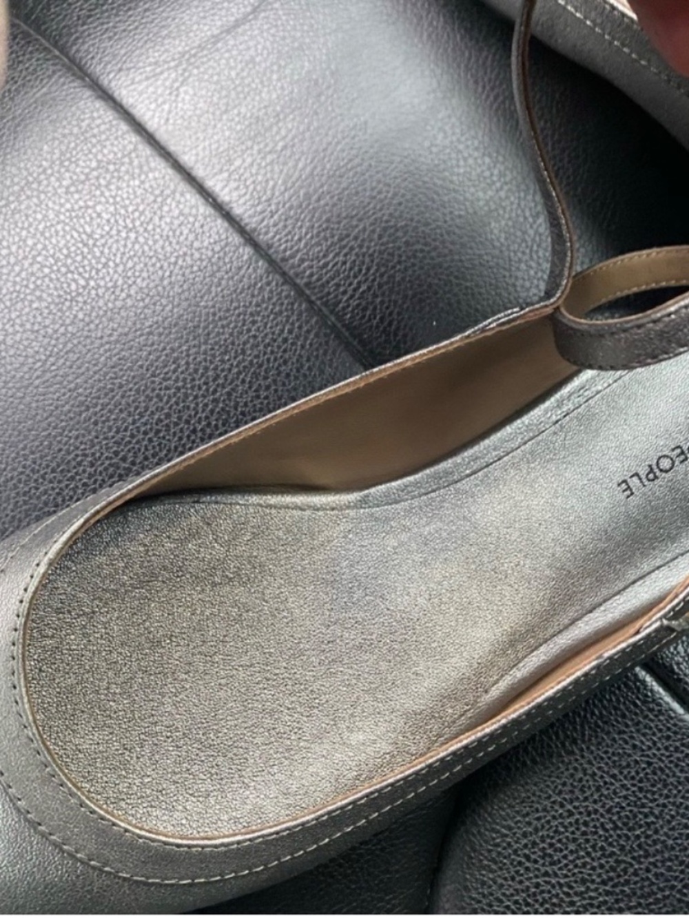 Free People Metallic Silver Flats - Picture 8 of 9